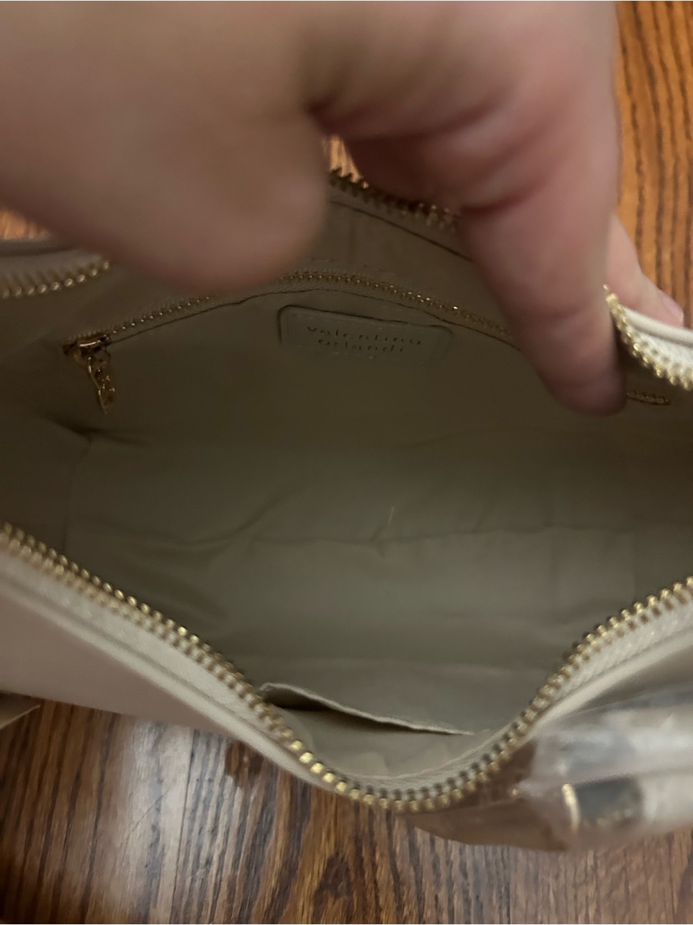 Valentino Orlandi Ivory Studded Hobo Bag with Matching Coin Pouch Bag - Picture 4 of 5